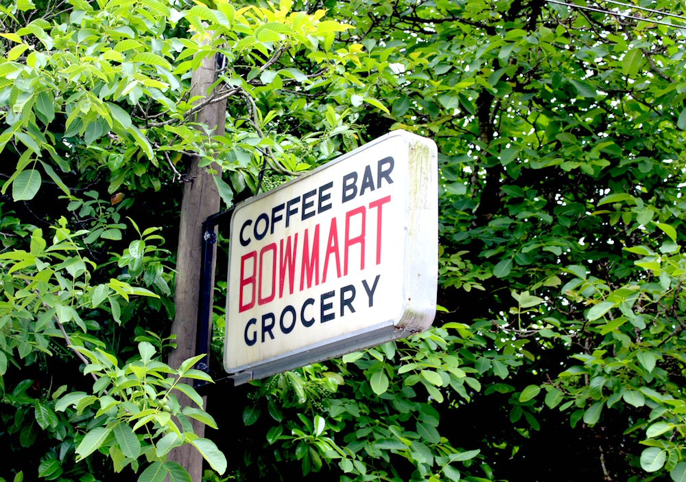 Bowen Island Bowmart sign